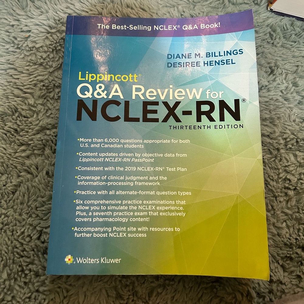 Lippincott Q&A Review for NCLEX-RN
13th Edition
ISBN-13: 978-1975104665